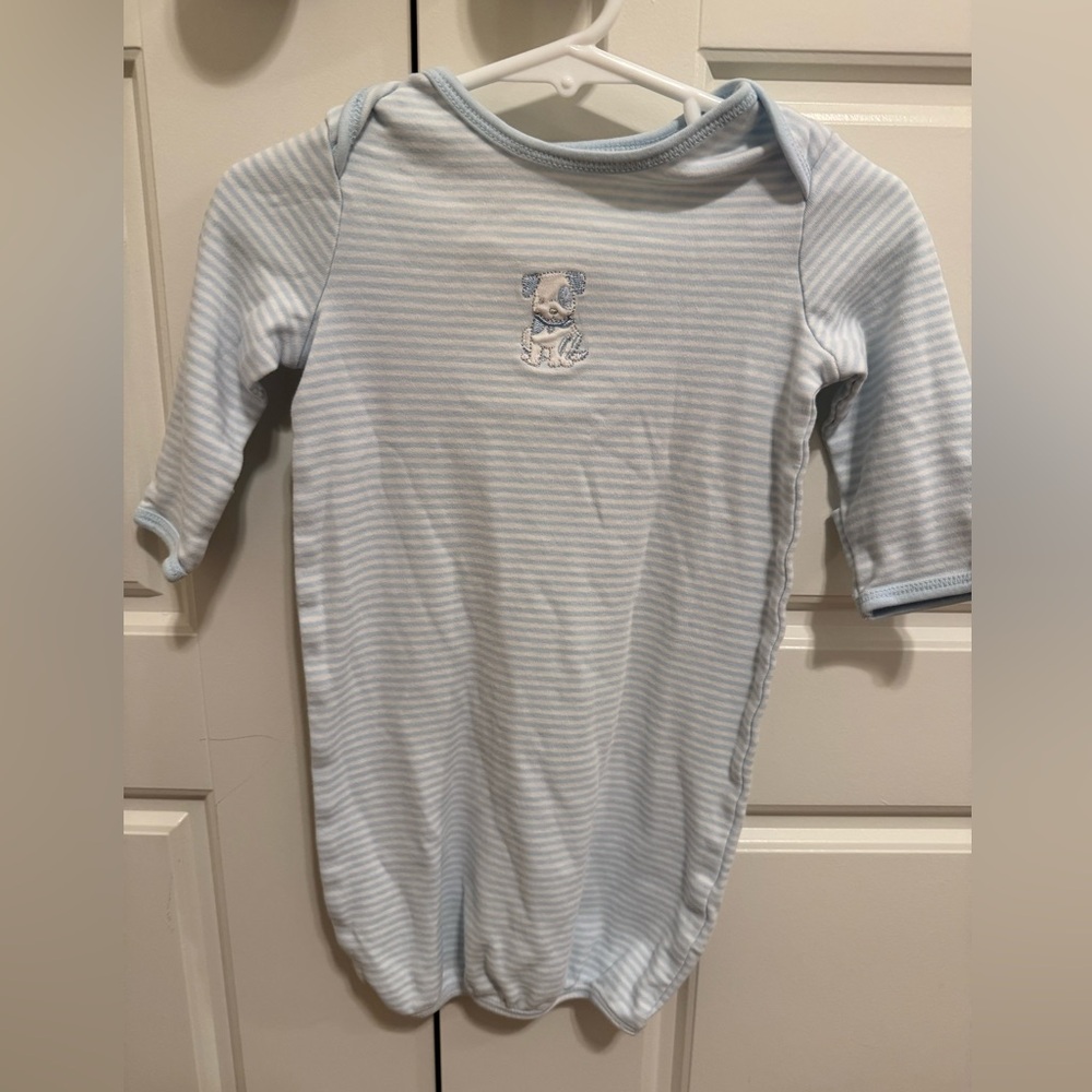 Striped Blue Baby Gown